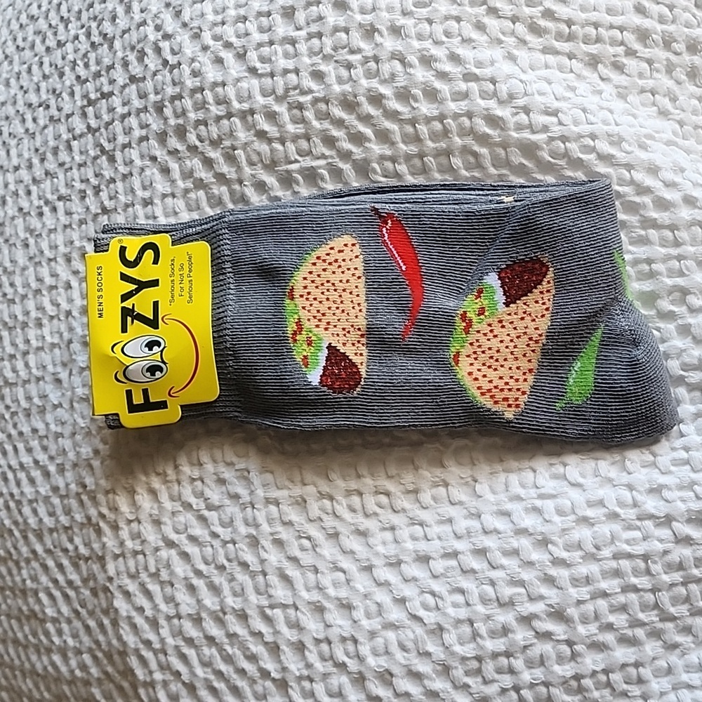 3/$20 Foozy Funny Taco Socks!